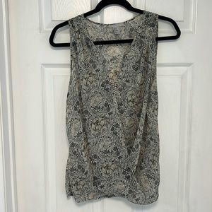 H&M Floral Patterned Wrap Drapey Tank